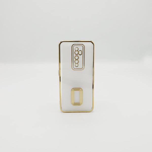 Oppo Mobile Pouch Reno 2F Golden Transparent Back Rs 450