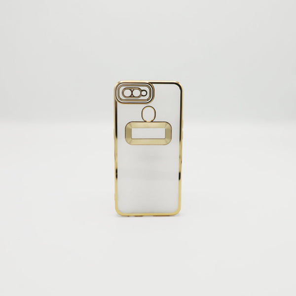 Oppo Mobile Pouch A5S Golden Transparent Back Rs 450