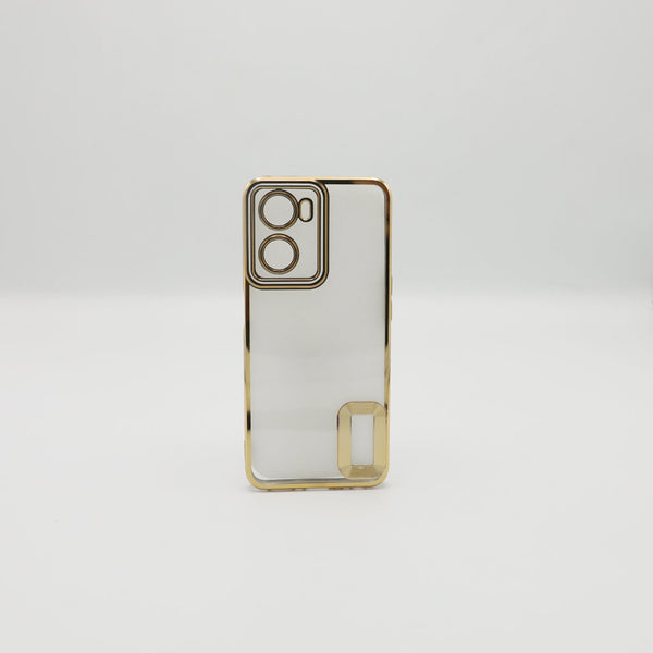 Oppo Mobile Pouch A57 2022 New 4G Golden Transparent Back Rs 450