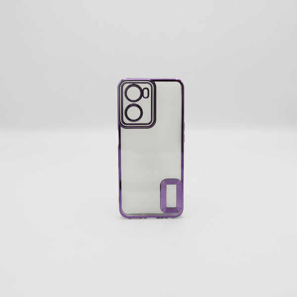 Oppo Mobile Pouch A57 2022 New 4G Purple Transparent Back Rs 450