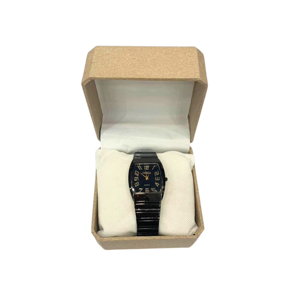 Black Wrist Watch For Men in Rectangular Shape