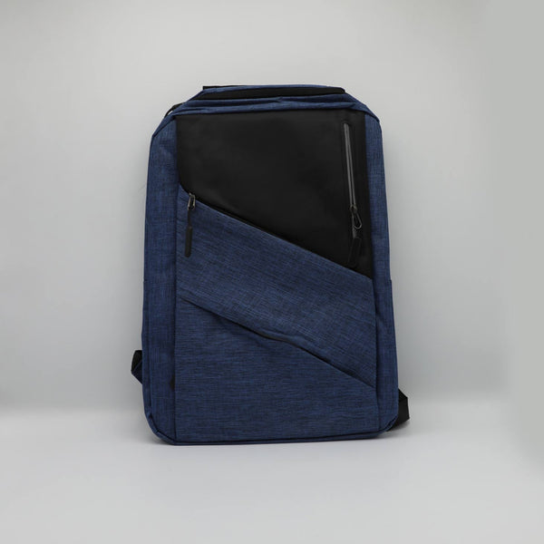 Dynamic Contrast: Blue and Black-Colored College Bag