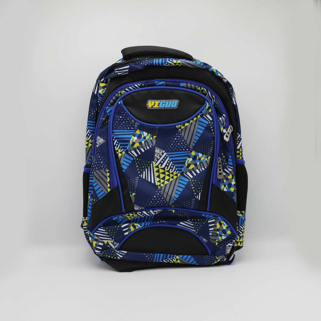 College Bag with a Stylish Blue Color and Abstract Design