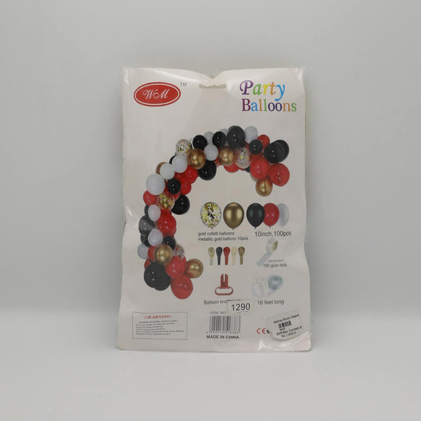 Birthday Confetti Balloon No 1290 ( Red, Black & White )