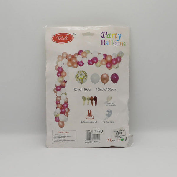 Birthday Confetti Balloon No 1290 ( Dark Pink, Copper & White )