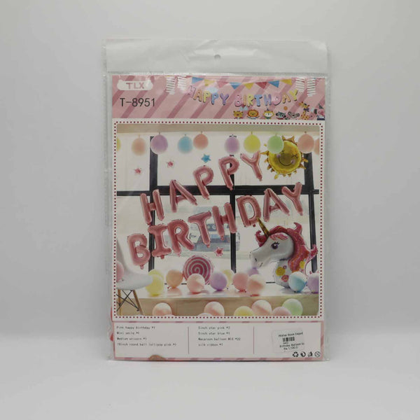 Birthday Balloon With Poster Unicorn No 8951