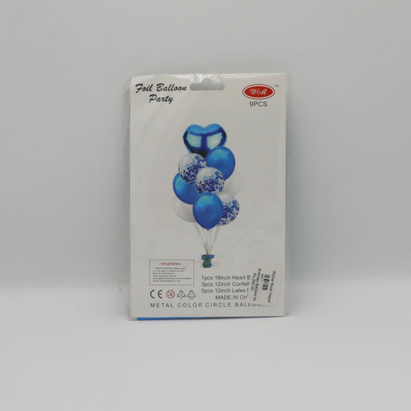 Birthday Balloon No 860 Blue White (AM)