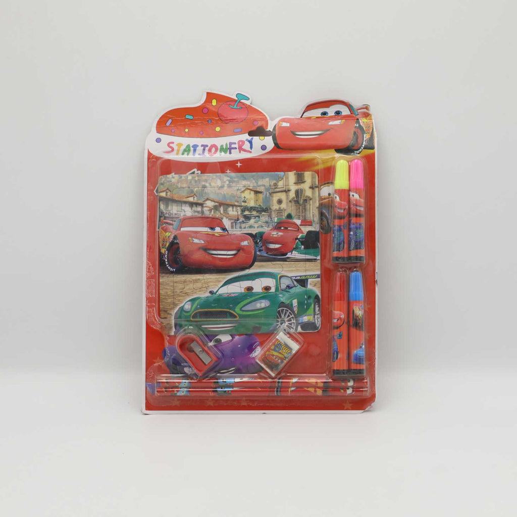 Gift Set With Puzzle & Stationery  No 8002 Car