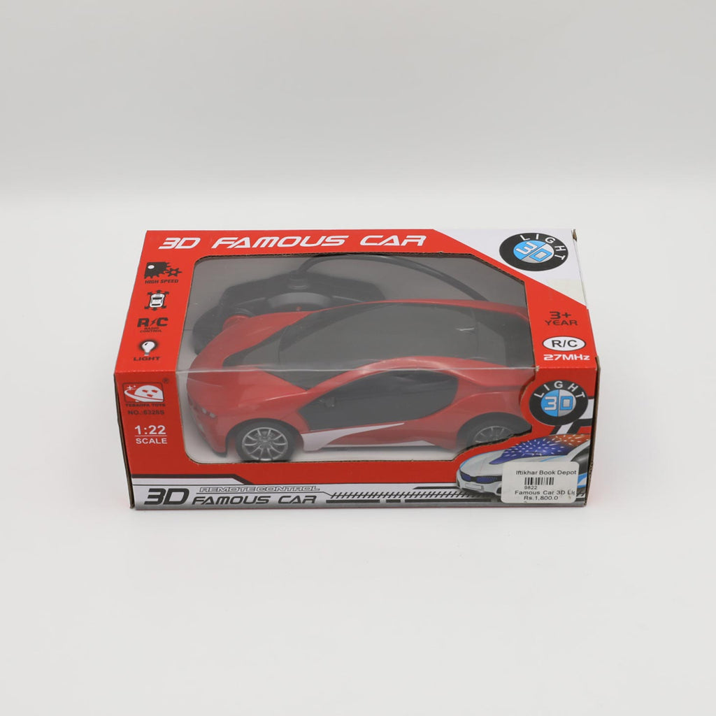 Famous Car 3D Light Red