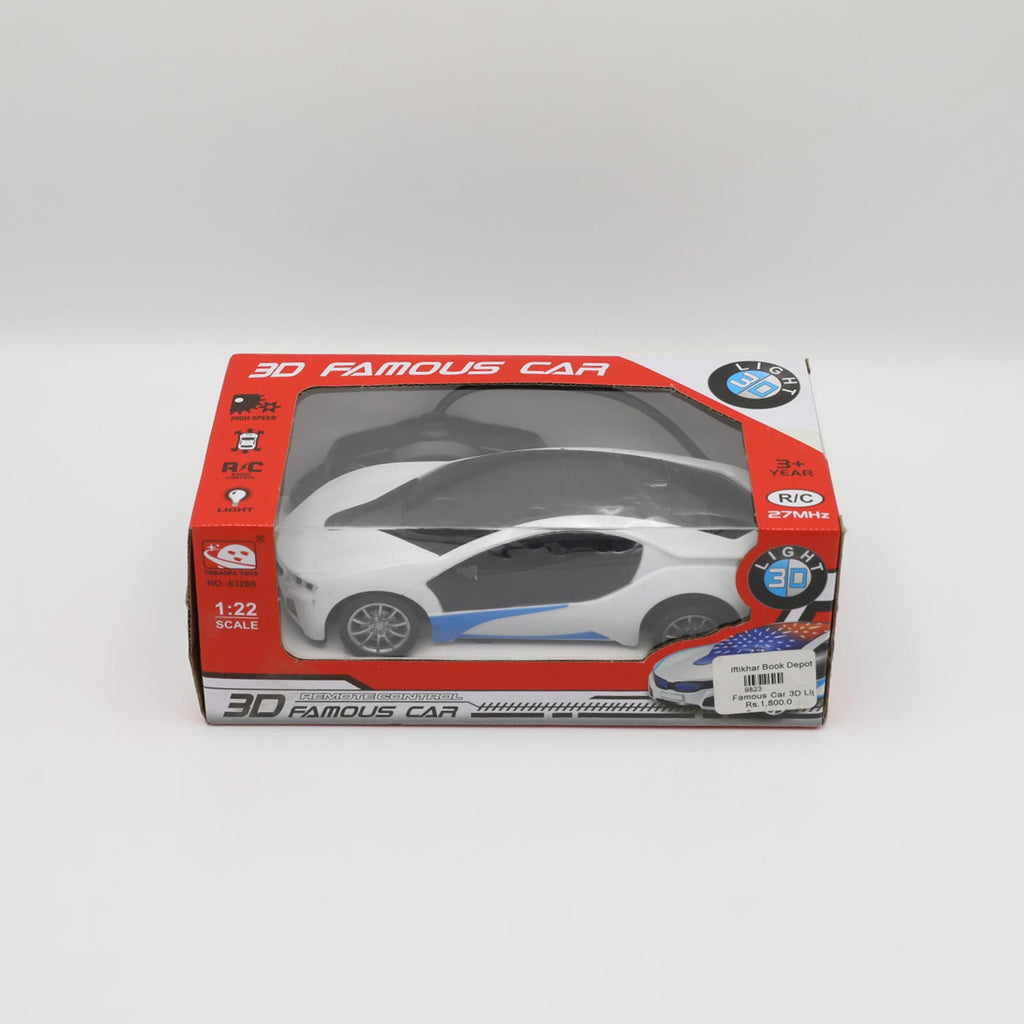 Famous Car 3D Light White