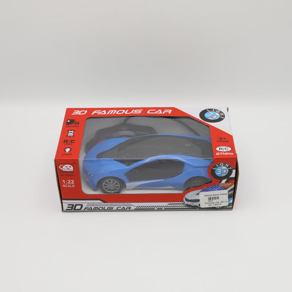 Famous Car 3D Light Blue