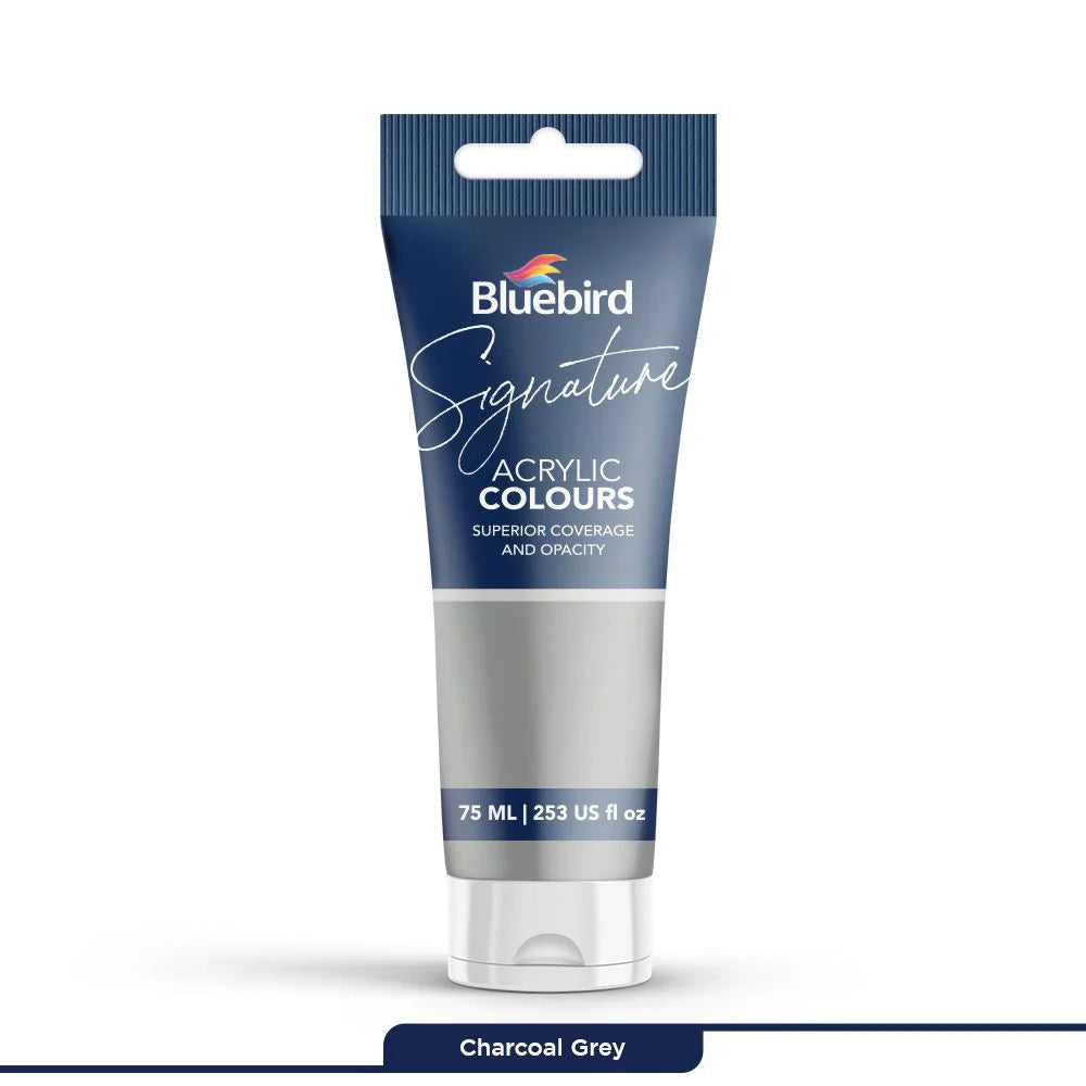 Signature Acrylic Colours 75 ml | Charcoal Grey | Bluebird