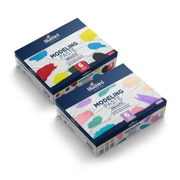Coloured Modeling Paste 125 gm | Set of 6 Pastel | Bluebird