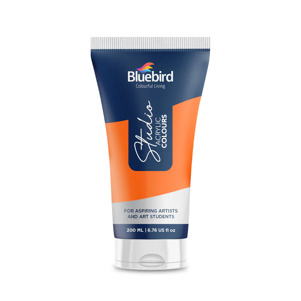 Acrylic Studio Color 200 ml | Primary Tangerine | Bluebird