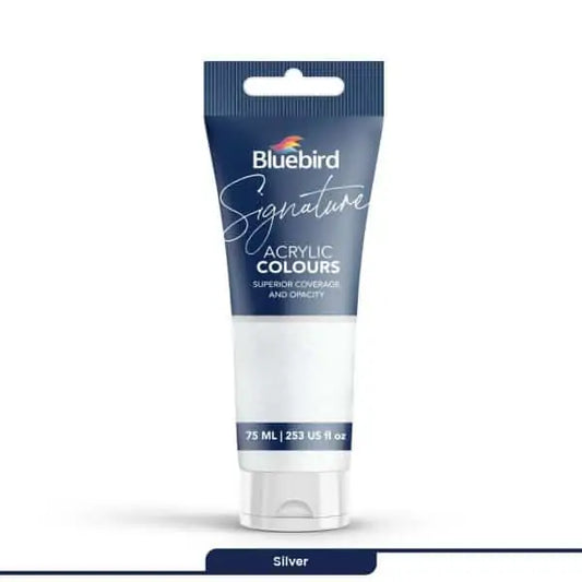Signature Acrylic Colours 75 ml | Silver | Bluebird