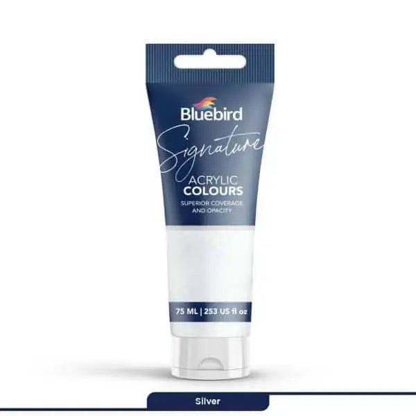 Signature Acrylic Colours 75 ml | Silver | Bluebird