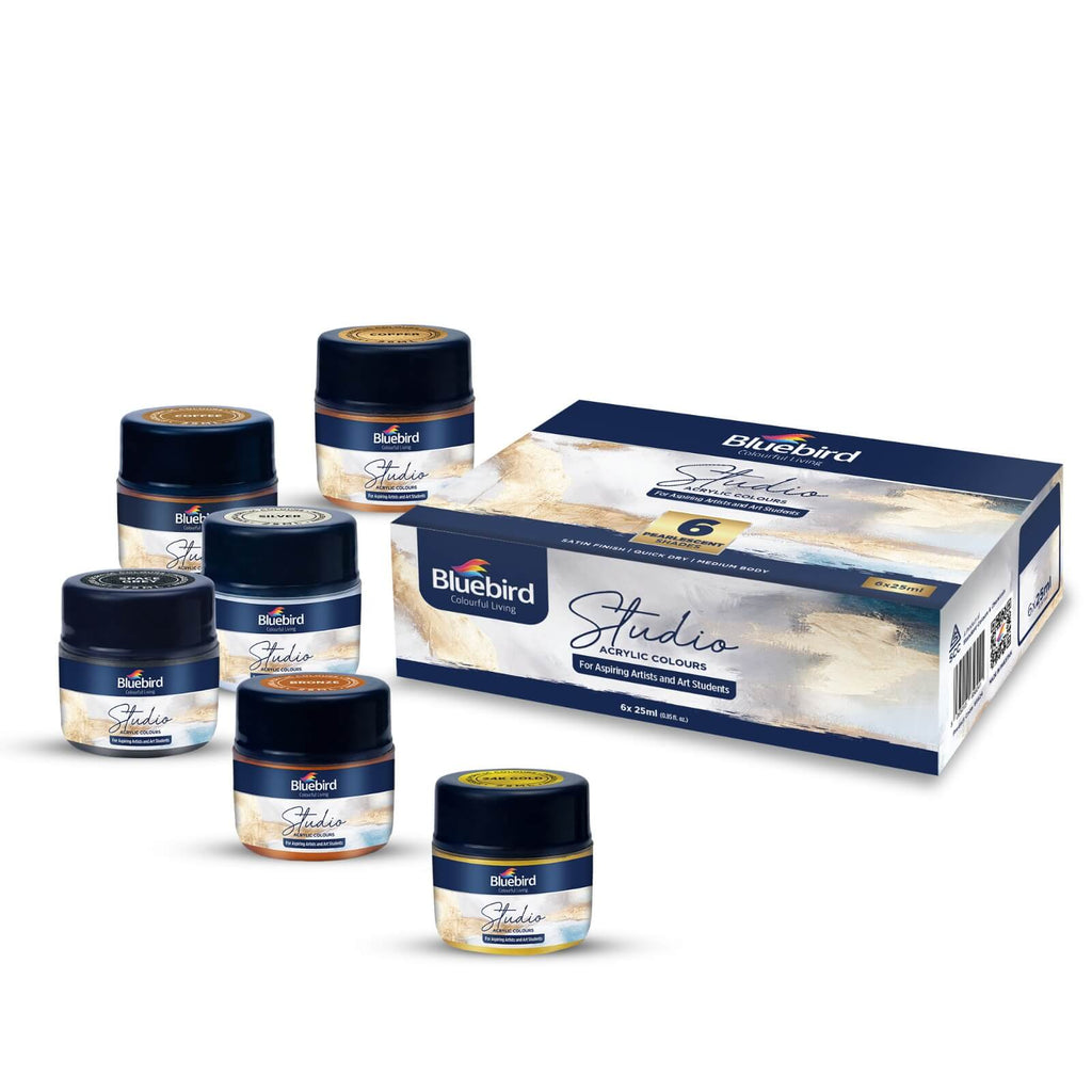 Studio Acrylic 25 ml | Set of 6  Pearlescent Shade