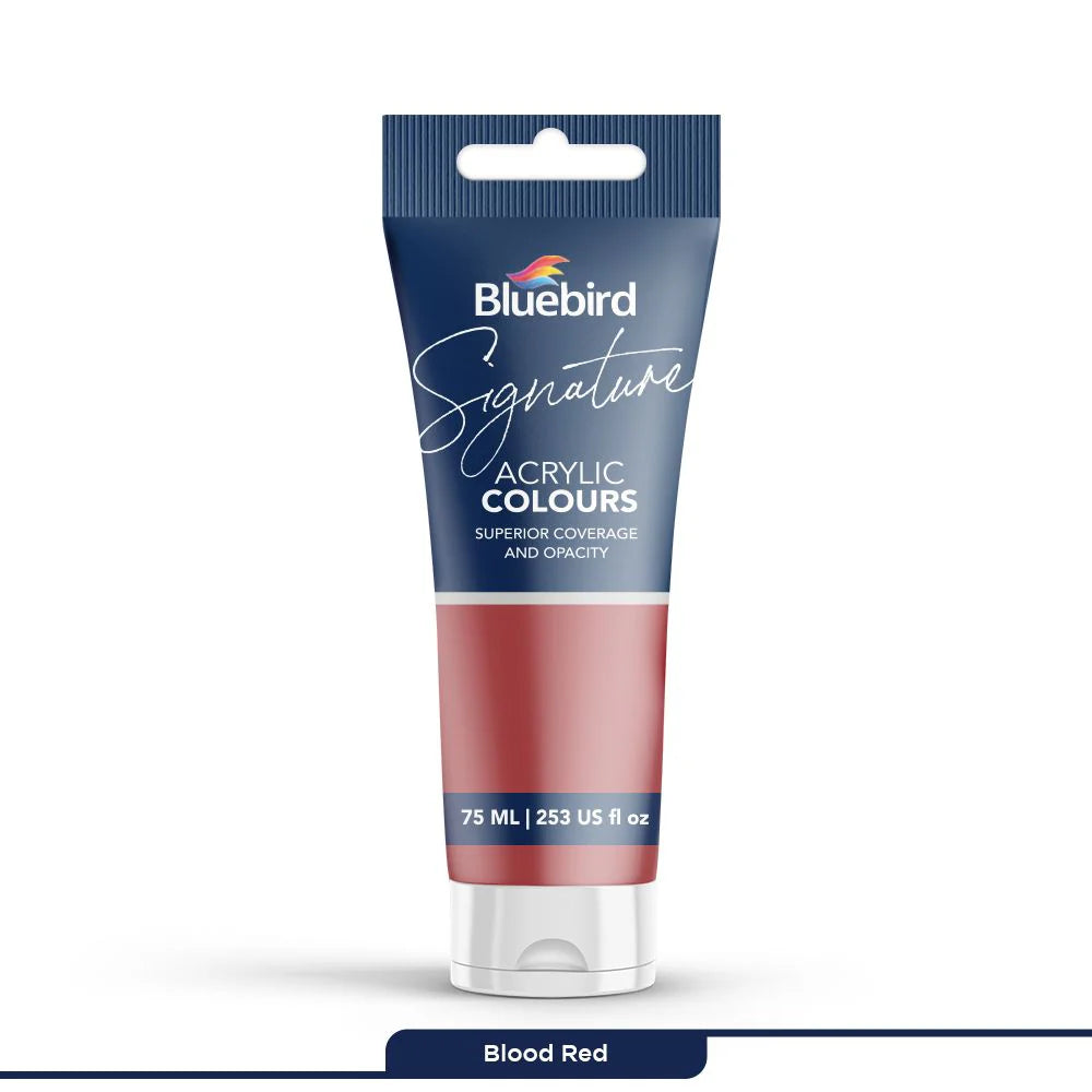 Signature Acrylic Colours 75 ml | Blood Red | Bluebird
