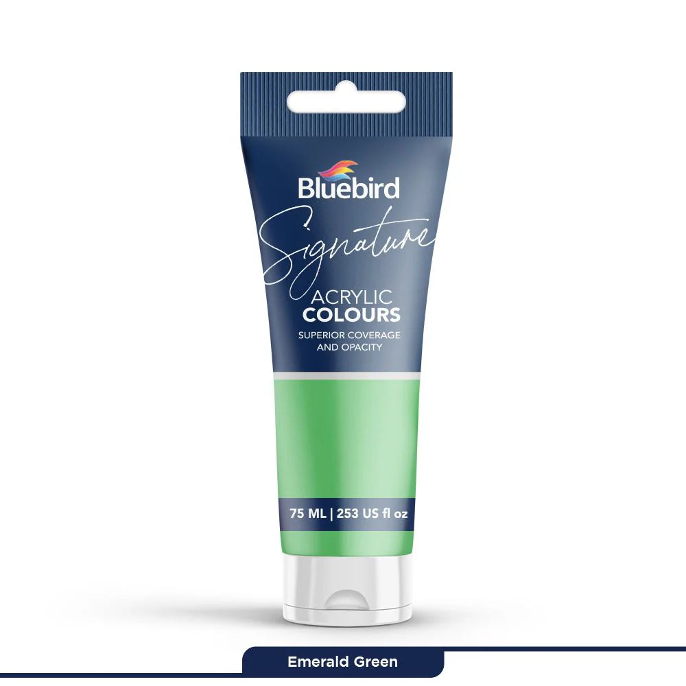 Signature Acrylic Colours 75 ml | Emerald Green | Bluebird