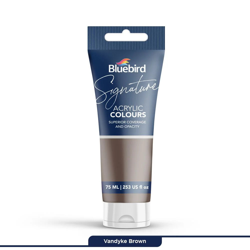 Signature Acrylic Colours 75 ml | Vandyke Brown | Bluebird