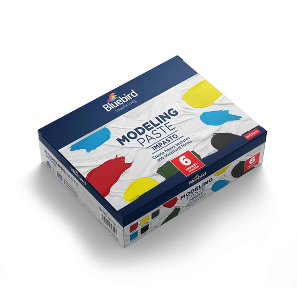Coloured Modeling Paste 125 gm | Set of 6 Primary Colours | Bluebird