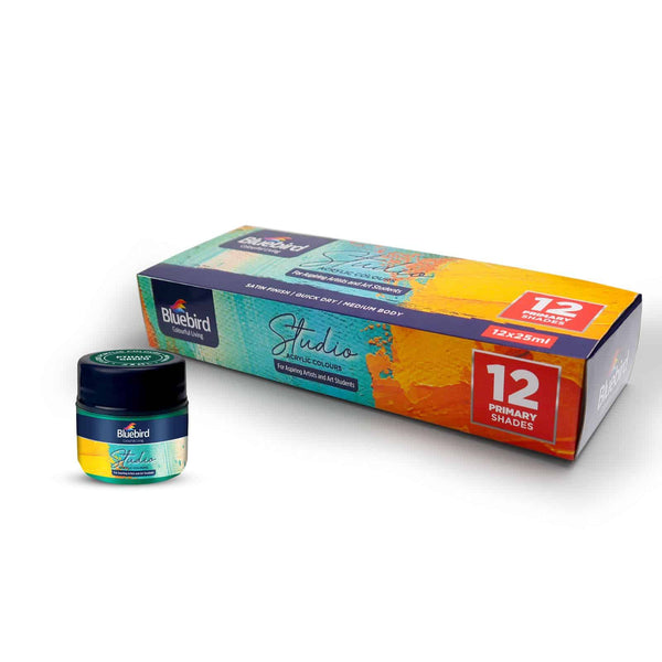 Studio Acrylic 25 ml | Set of 12 Primary
