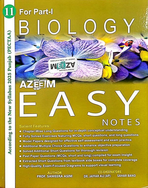 Azeem Biology Easy Notes 11 | FSC | Prof. Sameera Asim | New 2025