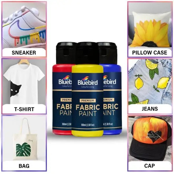 Fabric Paints 25 ml | Set of 6 | Primary