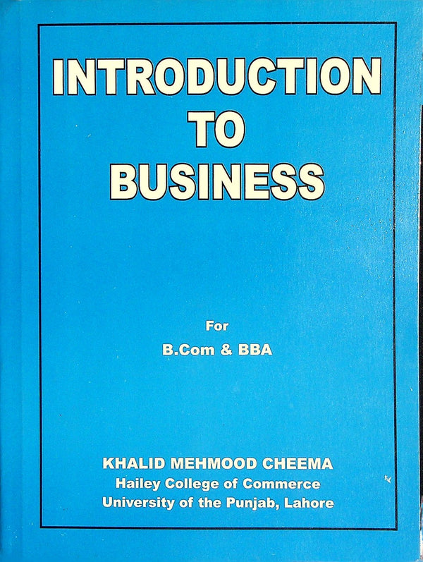 Introduction to Business for B.Com B.BA