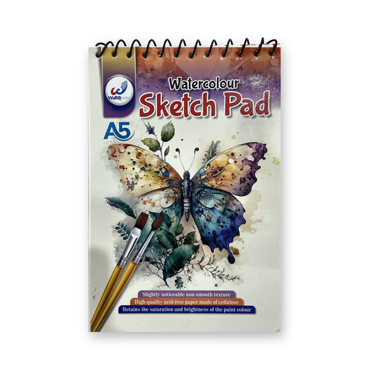 A5 Watercolour Sketch Pad | WaRQnotes | Acid-Free Cellulose Paper | Spiral Bound