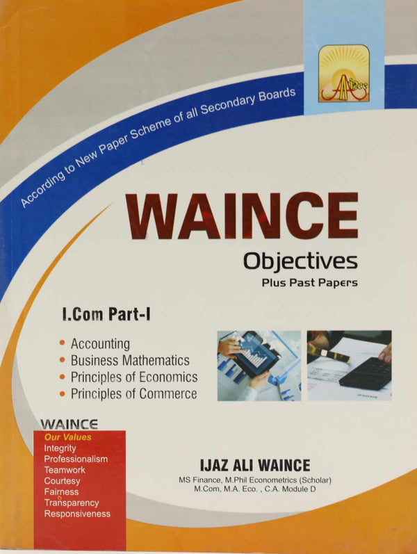 Waince Objectives I.Com Part 1