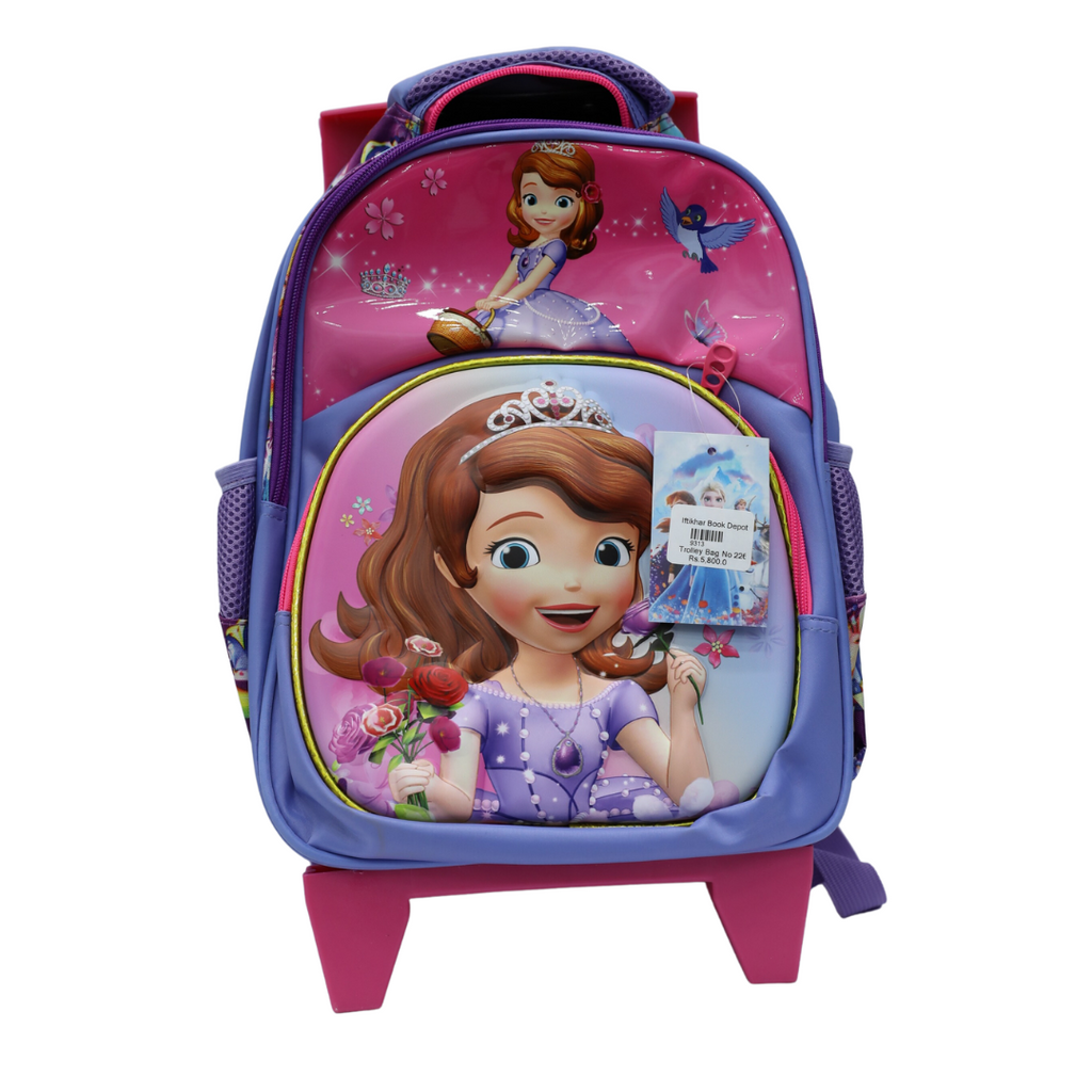 Imported Trolley School Bag Cartoon Character for Girls