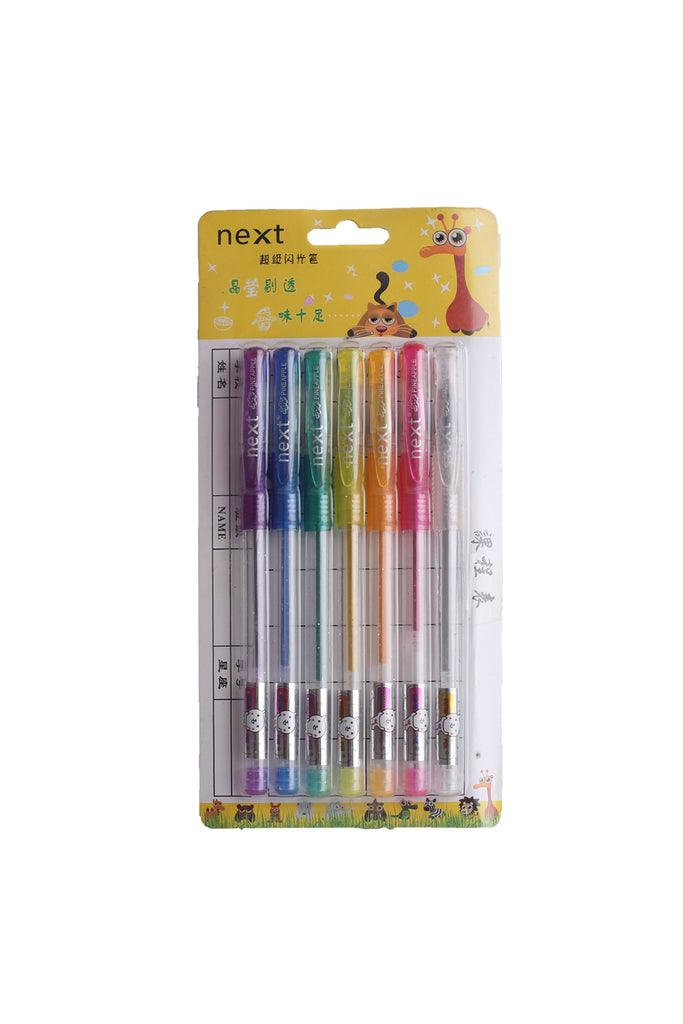 Next Glitter Color Pen (Pack of 7 Pens)