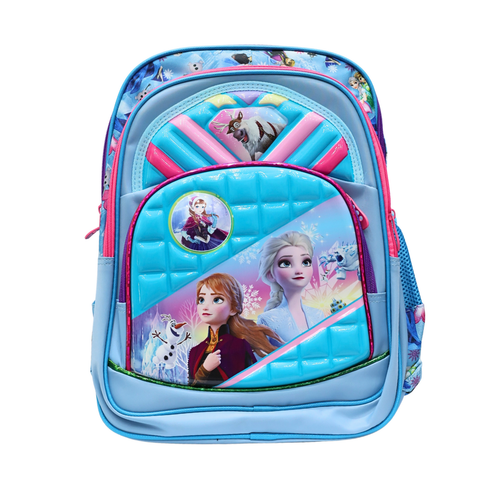 Imported School Bag Blue Cartoon Character for Girls