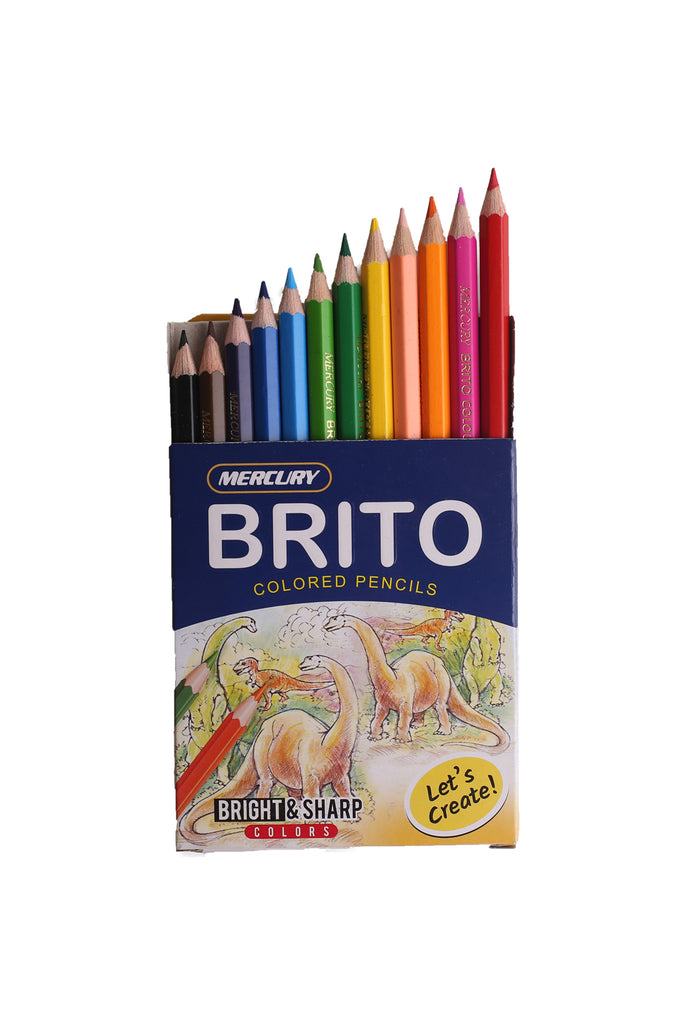 Mercury Brito12 colour Hallf Pencils Card Rs 60