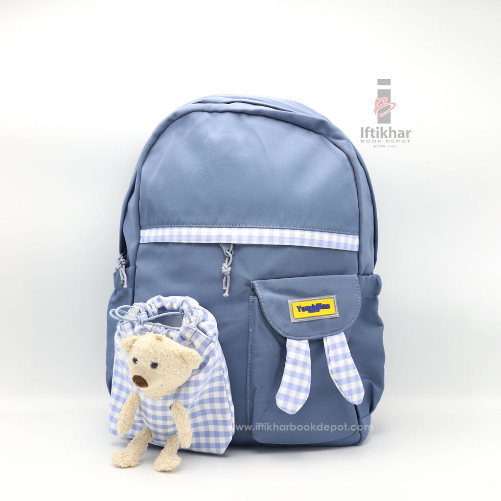 Cute Bear Bag Pack In Blue Color