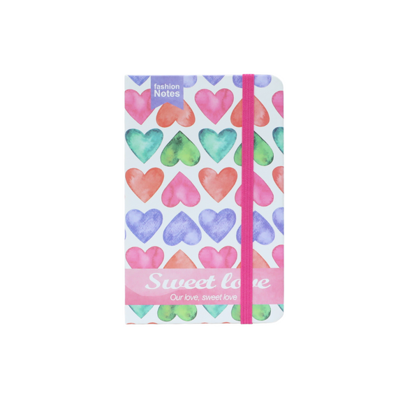 Note Book Lovely Hearts Pattern