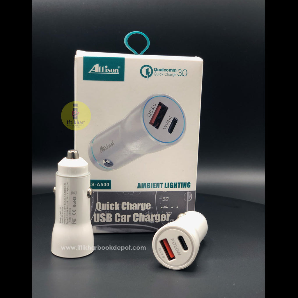 Allison Ambient Lighting ALS-A500 Quick Car Charger 2 Ports