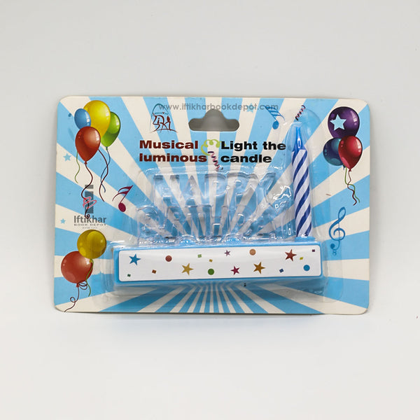 Birthday Cake Topper With Musical Happy Birthday & Candle