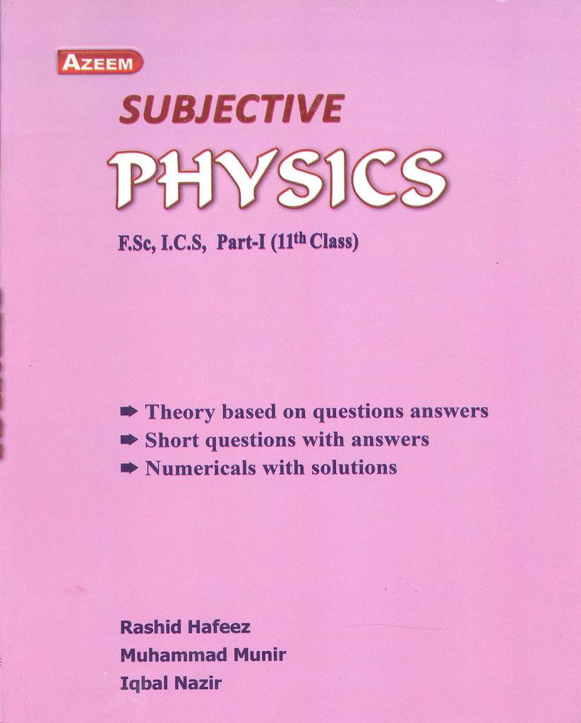 Subjective Physics Fsc-Ics Part-1 Class-11