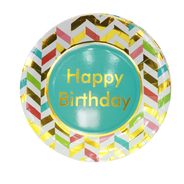 Multicolor Birthday Party Plate