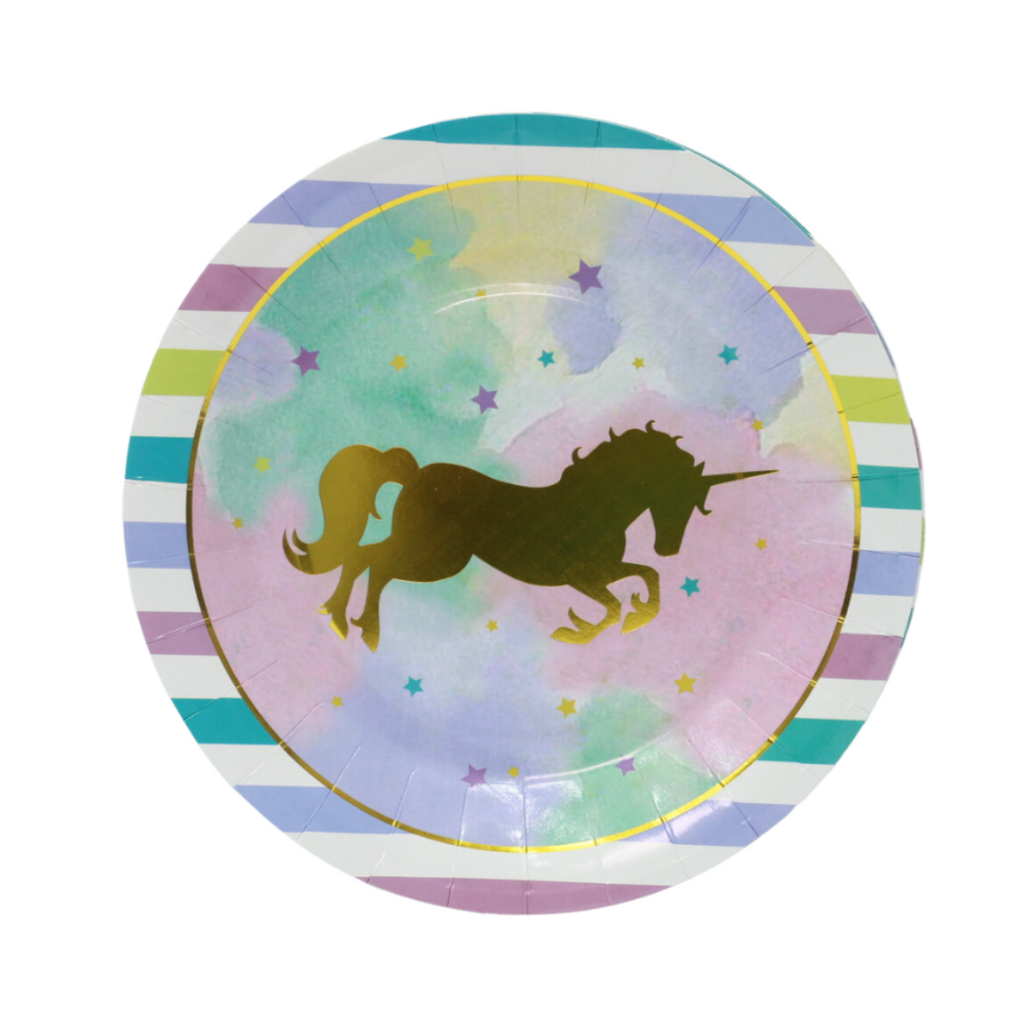 Water Color Theme Birthday Plates