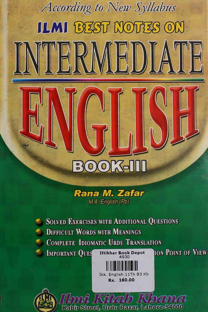 Ilmi Best Notes on Internediate English Book-3