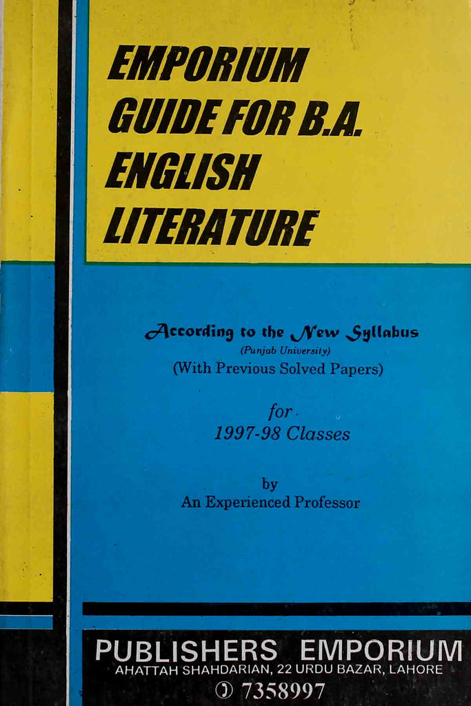Emporium Guide For B.A English Literature